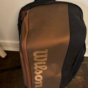 Super cool Wilson Tennis Backpack, like new! Brown/copper and black